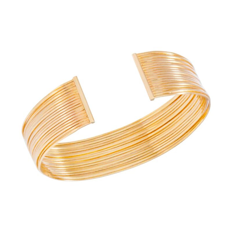 Brazalete De Múltiples Aros En Oro 14k
