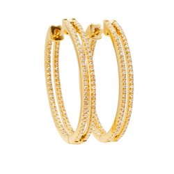 Arracadas Oro Amarillo 14k con Diamantes