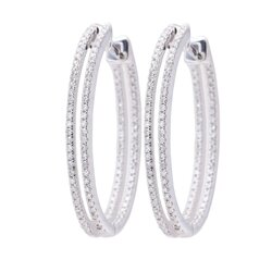 Arracadas Oro Blanco 14k con Diamantes