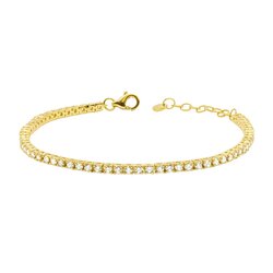 Brazalete Oro Amarillo 14k Con Diamantes