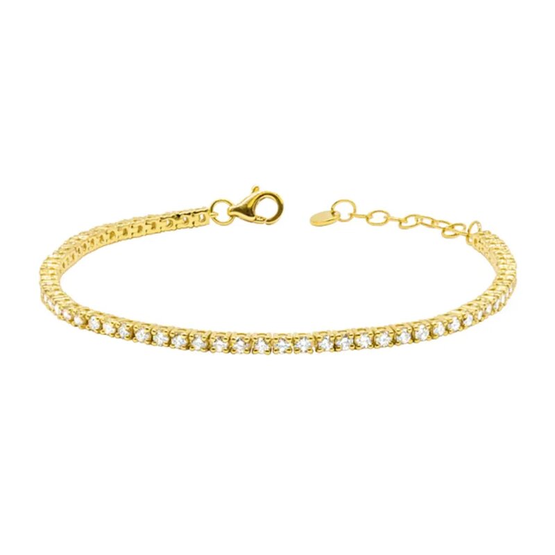 Brazalete Oro Amarillo 14k Con Diamantes