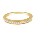Anillo De Oro Amarillo 14k 18 Diamantes Laterales Corte Bril