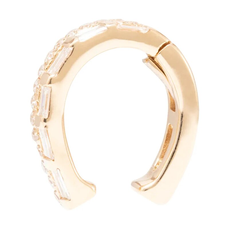 Ear Cuff Oro 14k Con Diamantes