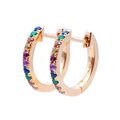 Aretes Huggies Arcoiris 14K .22Q