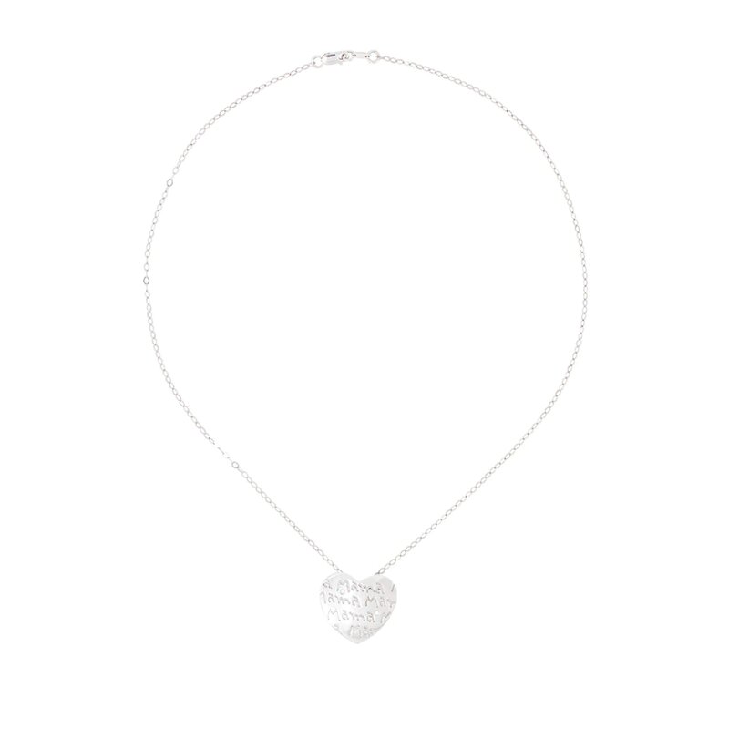 Gargantilla Mamá En Oro Blanco 18k