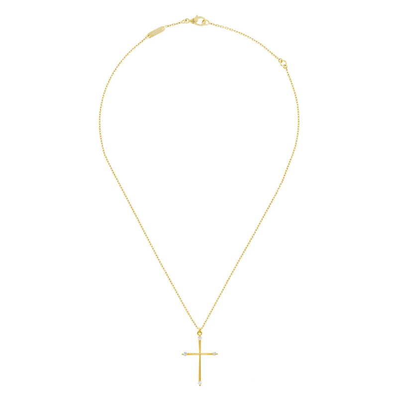 Gargantilla Oro Amarillo 14k Con Diamantes