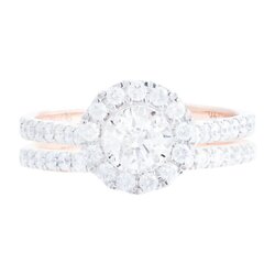 Set Anillo De Compromiso Y Churumbela Oro Rosa 14k