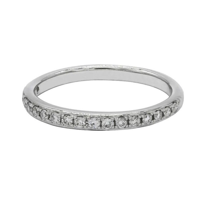 Churumbela con Diamantes de Oro Blanco de 14K