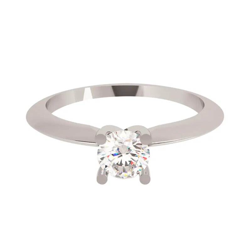 Anillo de Compromiso de Oro Blanco 14K con Diamante