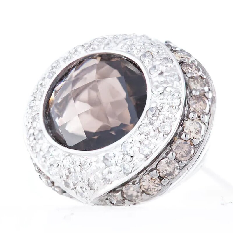 Aretes Extravaganza En Oro Blanco 14k