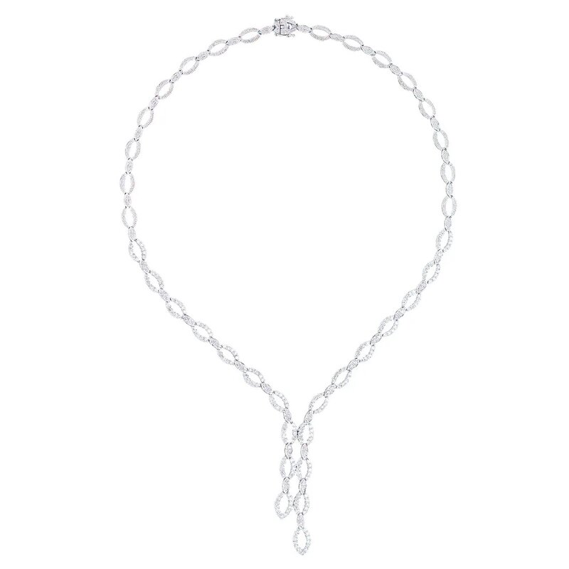 Gargantilla en oro blanco 18K