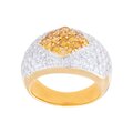 Anillo Geometry Cluster En Oro 18k Con Diamantes