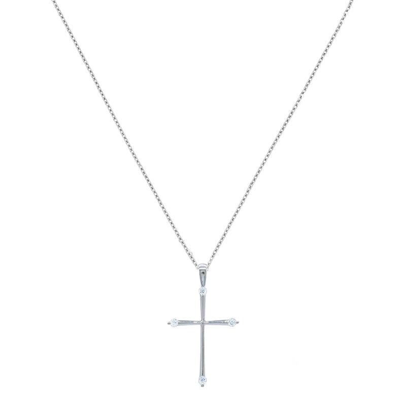 Gargantilla Oro Blanco 14k Con Diamantes