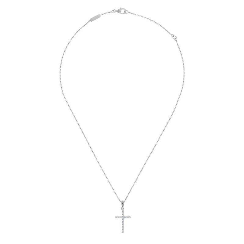 Gargantilla Oro Blanco 14k Con Diamantes