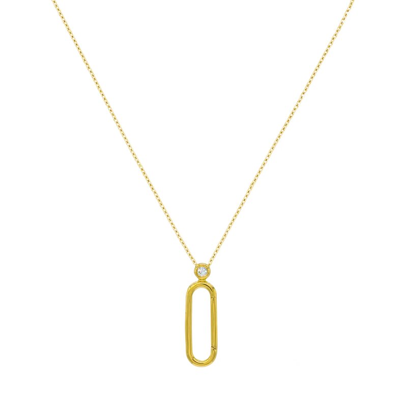 Gargantilla Oro Amarillo 14k Con Diamante