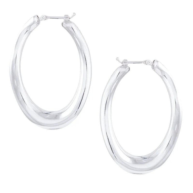 Arracadas Abstract En Oro Blanco 14k