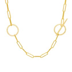Gargantilla Oro Amarillo 14k Con Diamantes