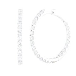 Arracadas En Oro Blanco 14k Con Diamantes