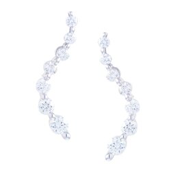 Aretes Dot En Oro 14k Con Diamantes