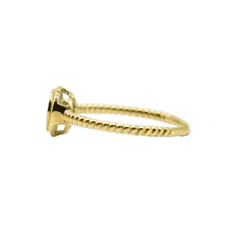 Anillo Oro Amarillo 14k Con Diamantes