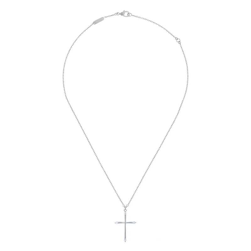 Gargantilla Oro Blanco 14k Con Diamantes