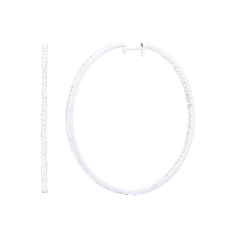 Arracadas Clásicas Con Diamantes y Oro 14k