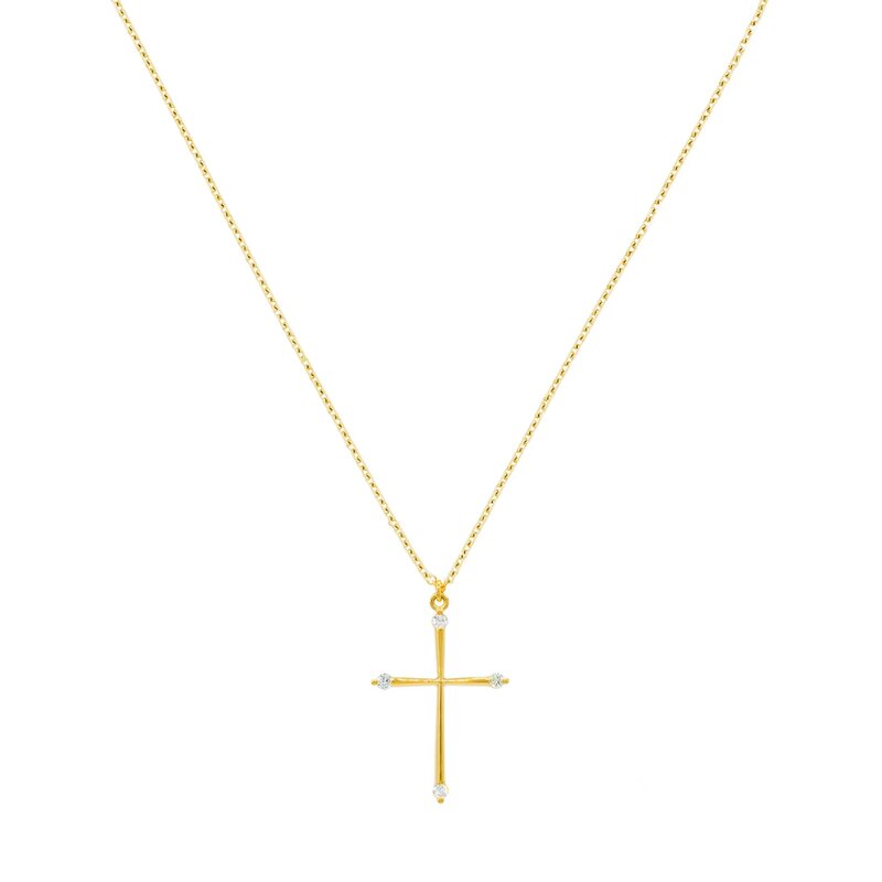 Gargantilla Oro Amarillo 14k Con Diamantes