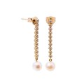 Aretes Oro Amarillo 14k con Diamantes y Perla