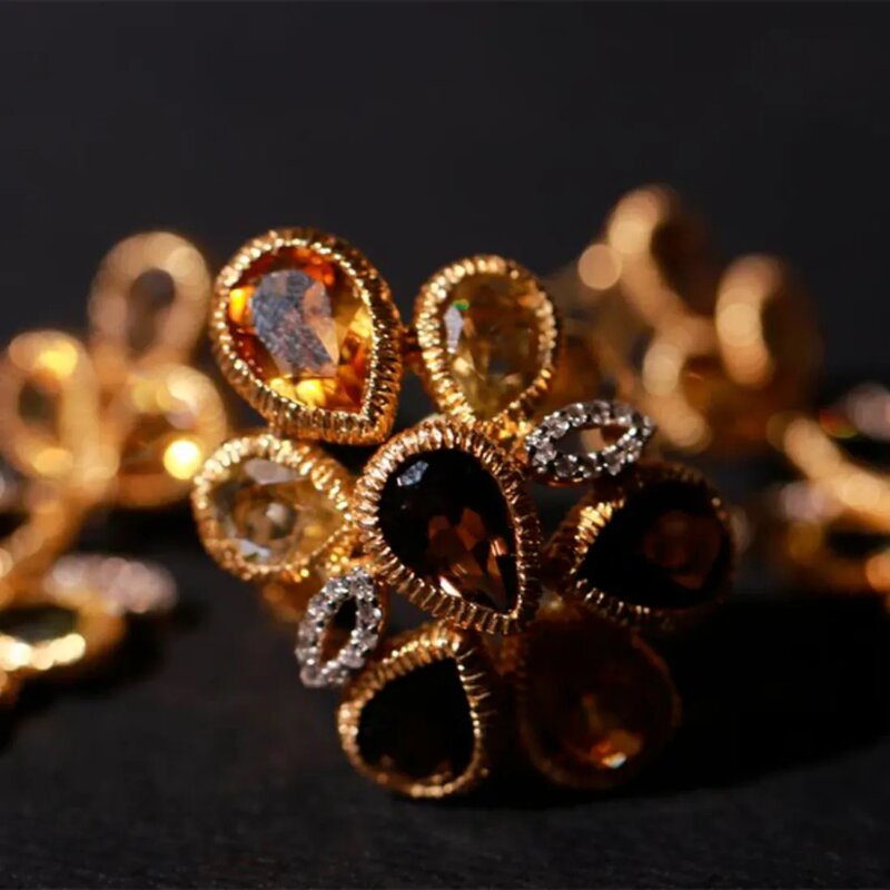 Set Anillo Y Aretes Garden