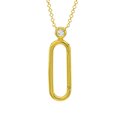 Gargantilla Oro Amarillo 14k Con Diamante