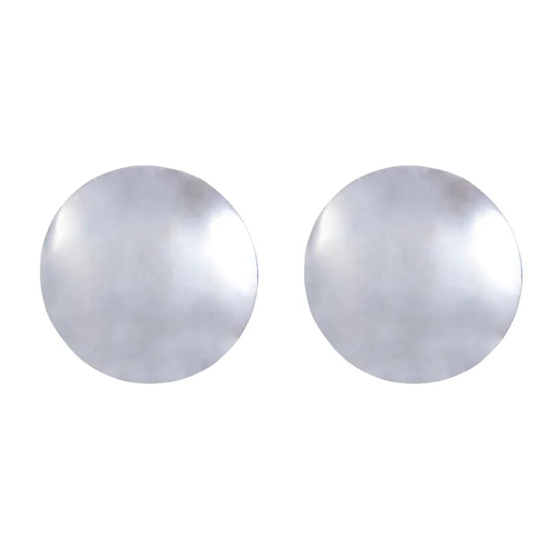 Aretes Botón Tipo Stud En Oro Blanco 14k