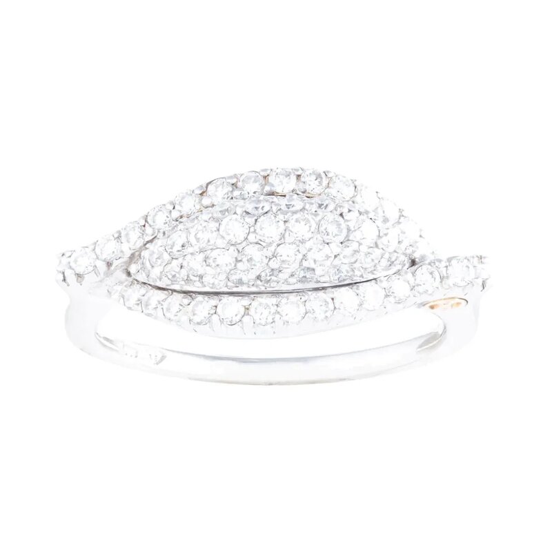 Anillo Zola En Oro Blanco 18k Con Diamantes