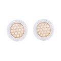 Aretes Circulares En Oro 14k Con Diamantes