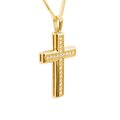 Gargantilla Oro Amarillo 14K Cruz con Diamantes