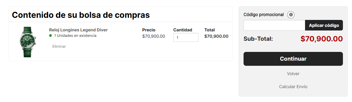 Paso 1 - Carrito