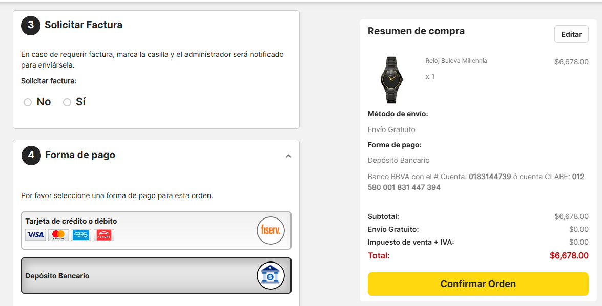 Paso 2 - Confirmar depósito